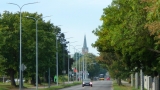 Wjazd do Kutna przez rondo Róż